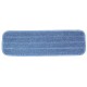 18 inch Wet Mop Pad - Blue - Rectangular - Stitched - Hook and Loop Fastener Style